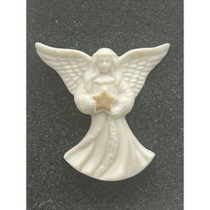 Lenox Porcelain Angel Brooch Signed
